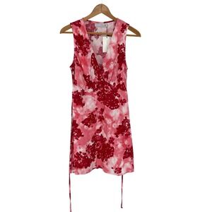 Faithfull the Brand Nadja‎ Rosella Floral Mini Dress Pink Red XS/US2 Sleeveless